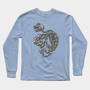 Long Sleep Dino with Eggs #2 (shadow) Long Sleeve T-Shirt